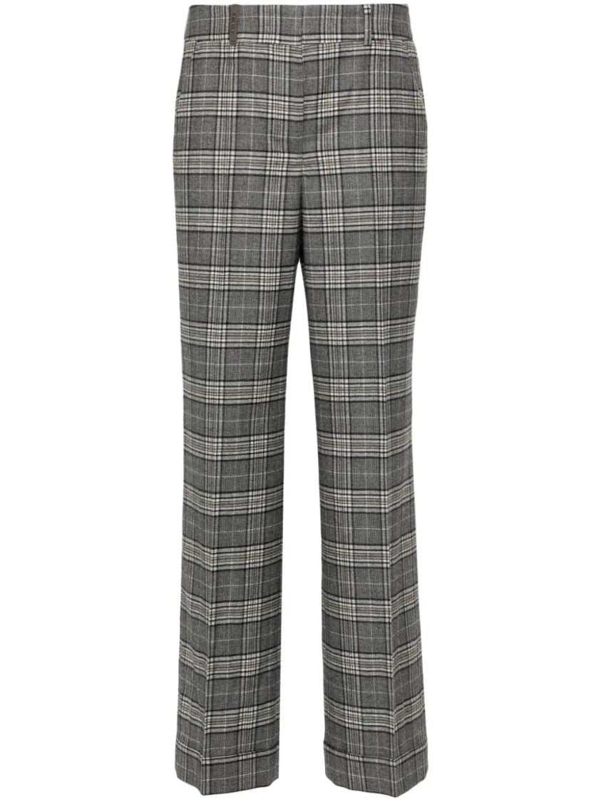 Peserico Tartan-Check Trousers