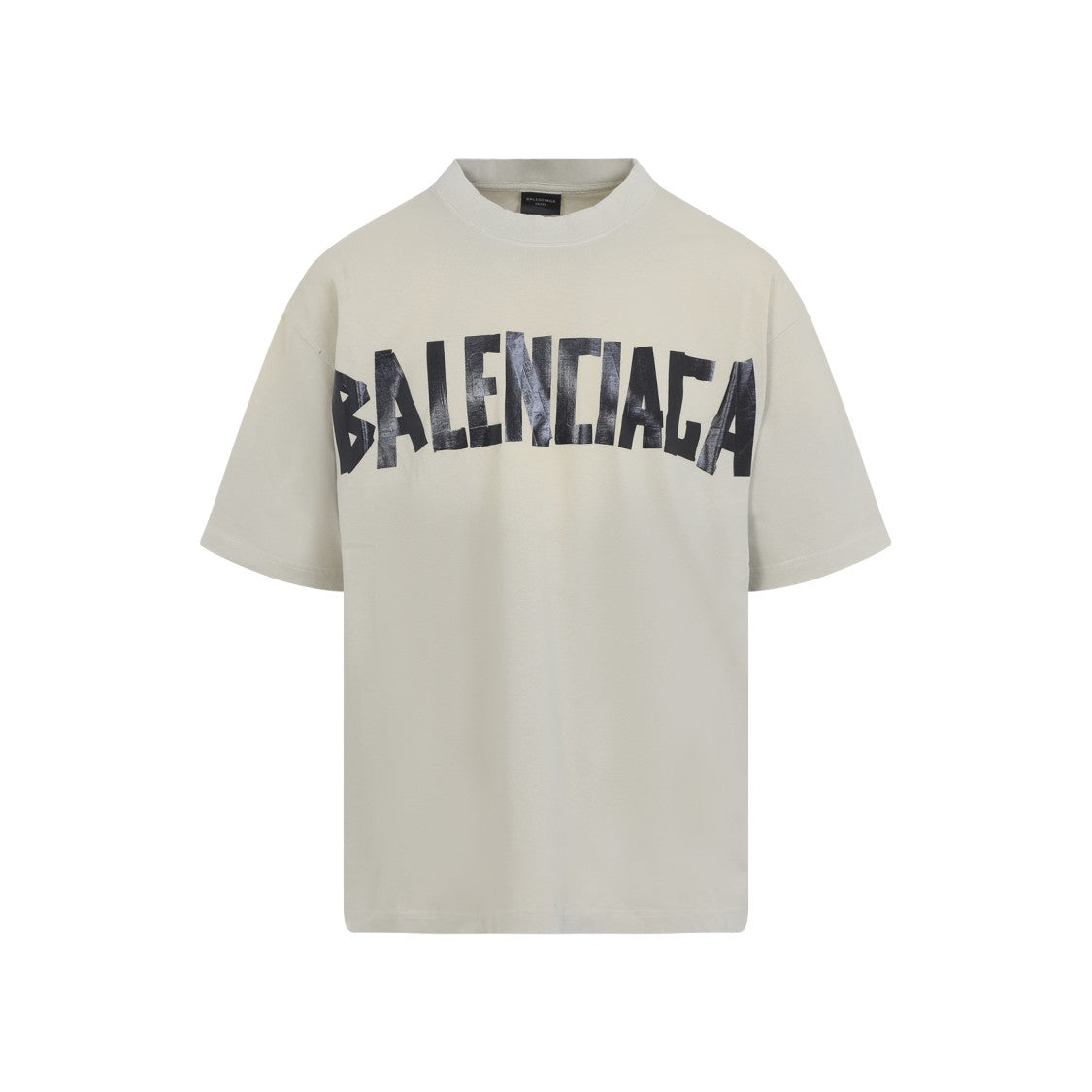 Balenciaga Medium Fit Cotton Jersey T-Shirt With Tape-Effect Logo