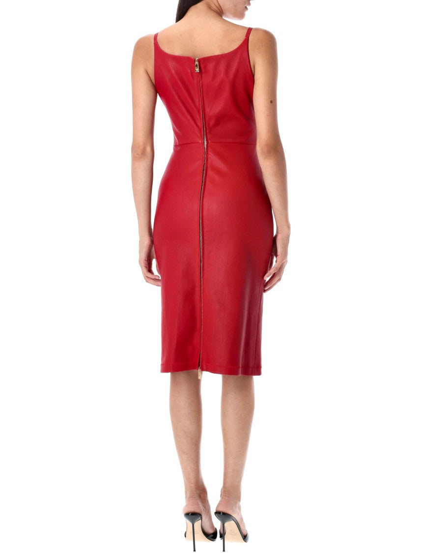 Versace Bustier Leather Long Dress