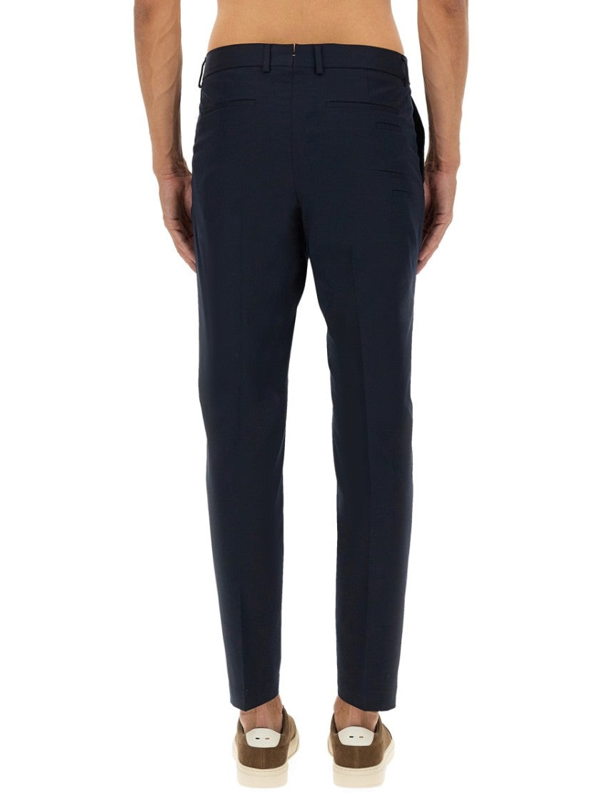 Boss Camel Tailored Blue Slim Fit Pants
