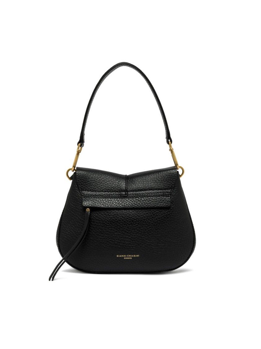 Gianni Chiarini Maxi-Grain Leather Structured Helena Round Shoulder Bag