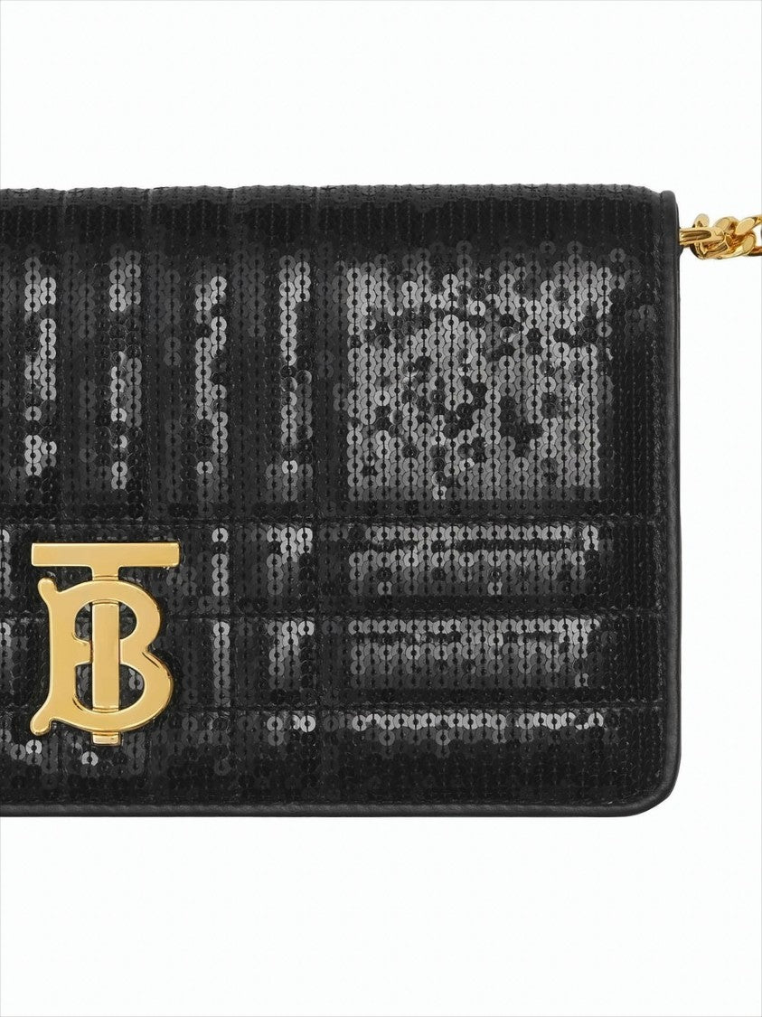 Burberry Quilted Lambskin Wallet Bag With Detachable Strap