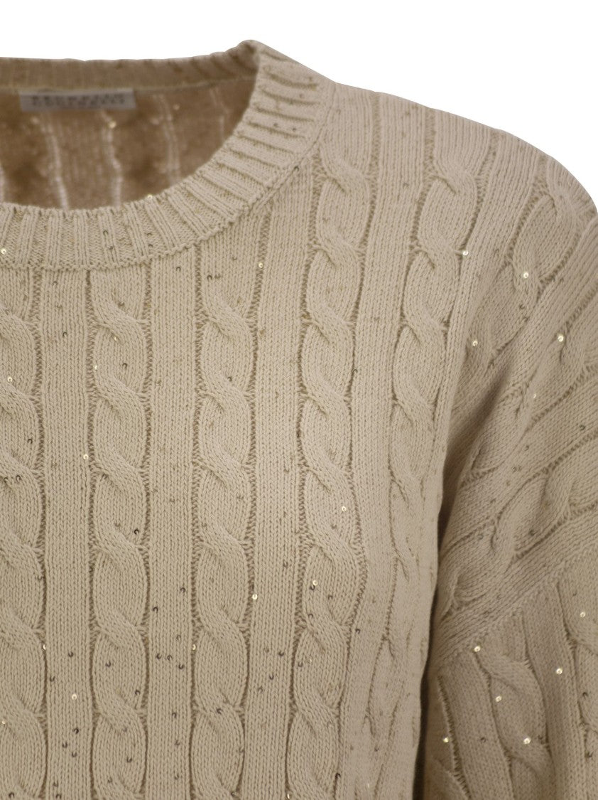 Brunello Cucinelli Dazzling Cables Cotton Jersey
