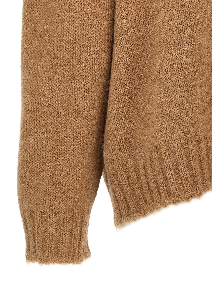Jil Sander Alpaca Blend Turtleneck Sweater With High Neck And Long Cuffed Sleeves
