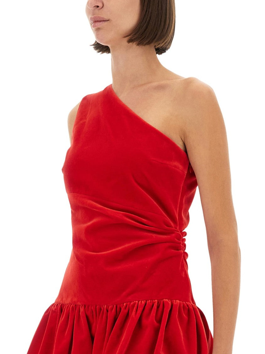 Patou "Bloomer" Effect One-Shoulder Mini Dress