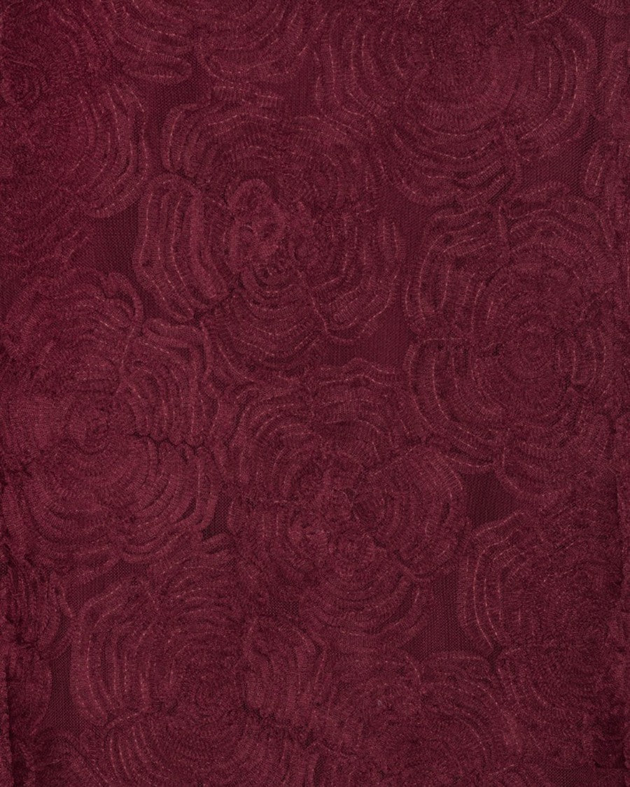 Rotate Burgundy Floral Long Dress