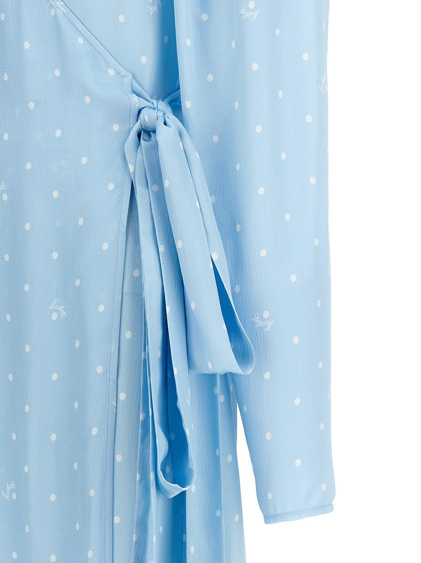 Rotate Birger Christensen Textured Midi Wrap' Dress