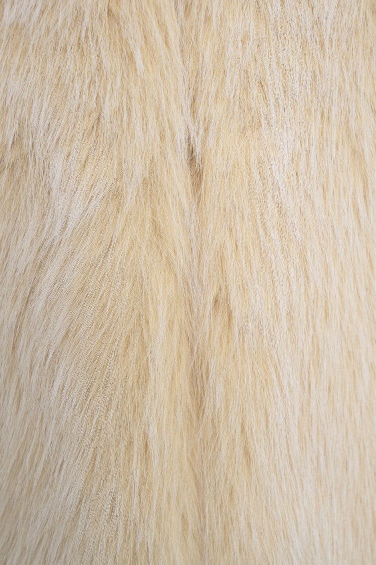 Herno Sleeveless Waistcoat In Soft Faux Fur With Elongated Silhouette