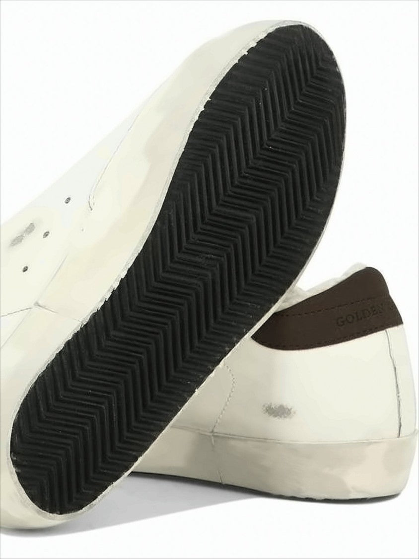 Golden Goose Distressed Leather Low-Top Sneakers With Iconic Star Emblem