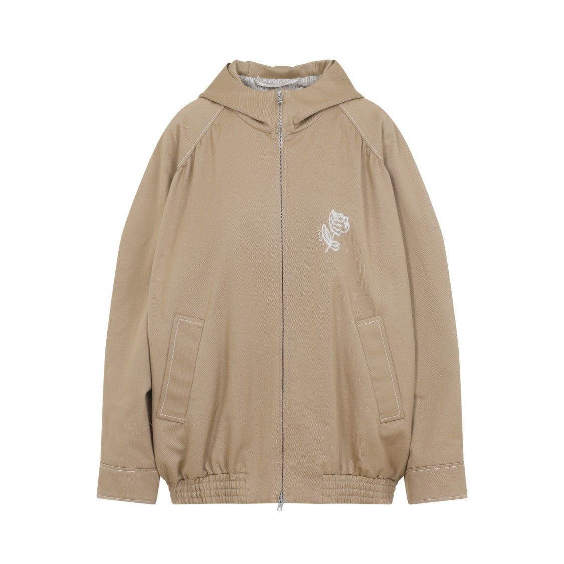 Marni Beige Cotton Bomber Jacket
