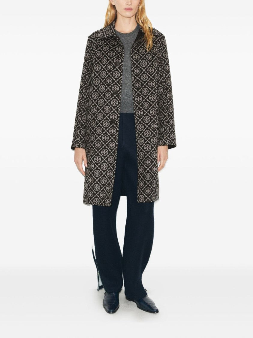 Tory Burch Tailored Black Coat With Structured Silhouette