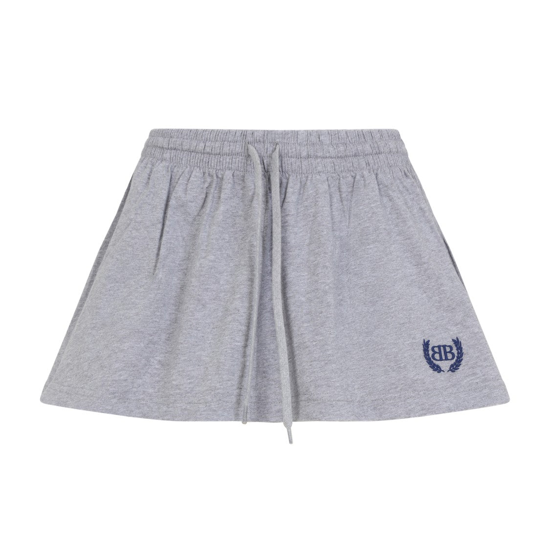 Balenciaga Relaxed Fit Grey Cotton Skirt With Adjustable Waistband