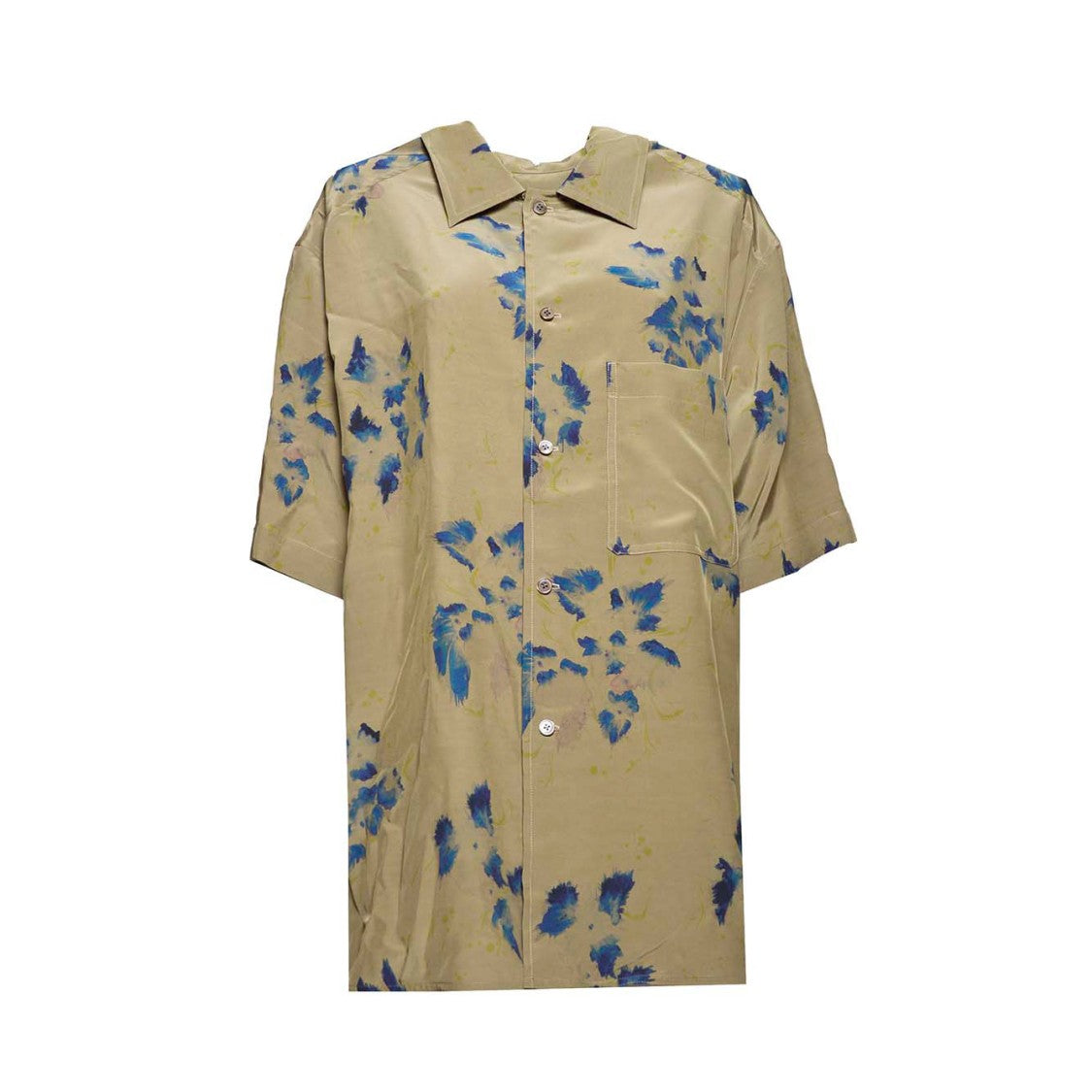 Lemaire Shirt In Khaki Overdyed Viscose Lemaire
