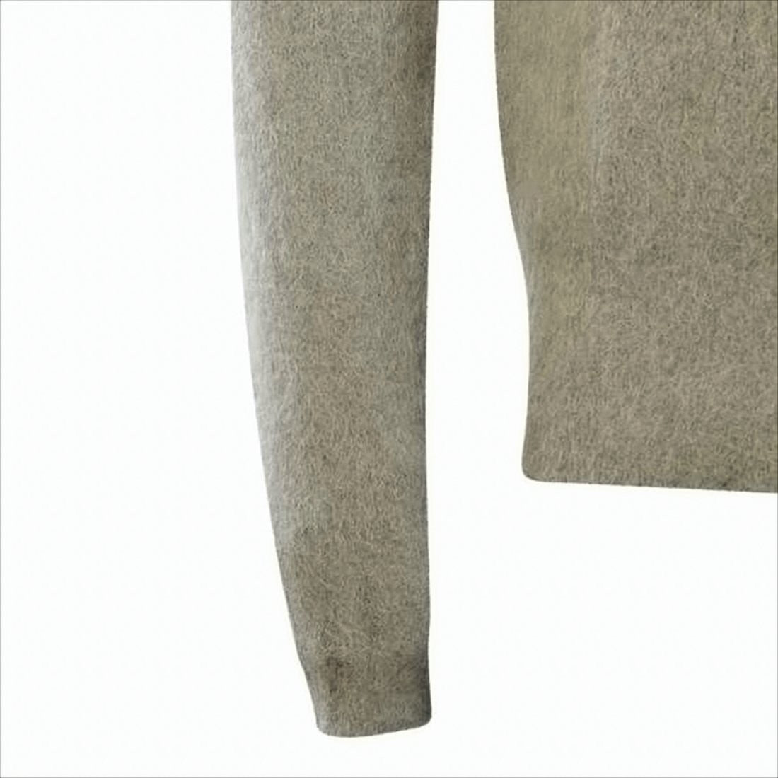 Ami Soft Fuzzy Knit Sweater With Classic Crew Neckline