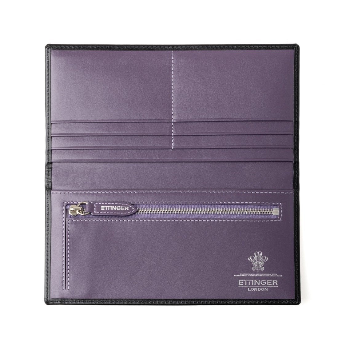 Ettinger Leather Wallet With Zippered Coin Pocket