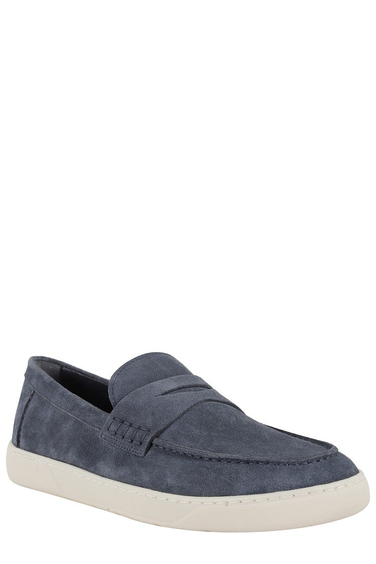 Hogan Suede Moccasin With Stitched Mask