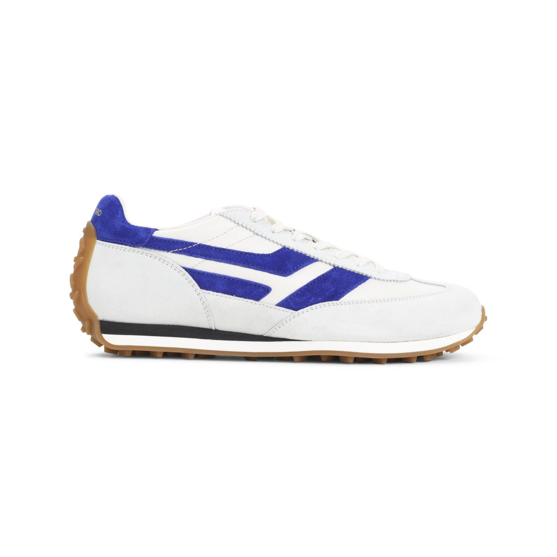 Tom Ford White Leather Sneakers With Purple Accents