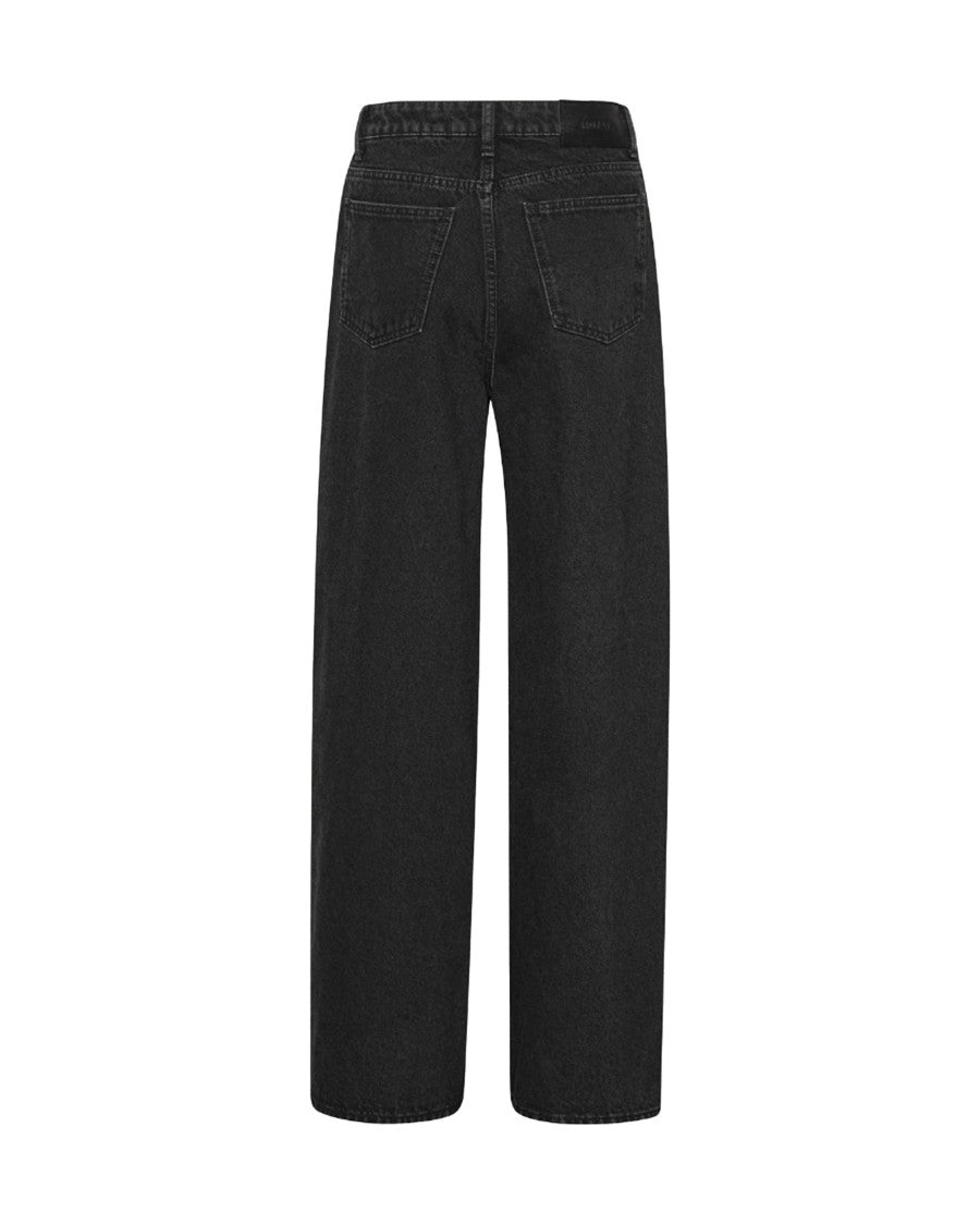 Rotate Black Denim Button-Down Jeans