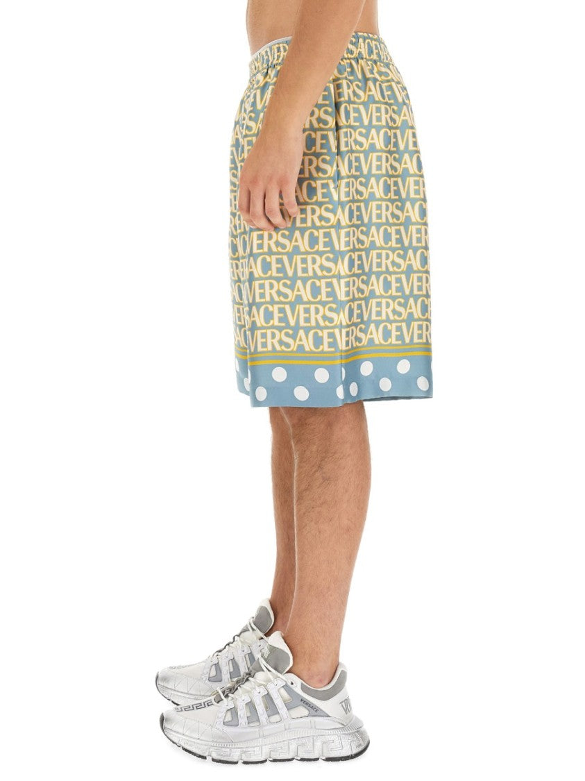 Versace Shorts With Logo