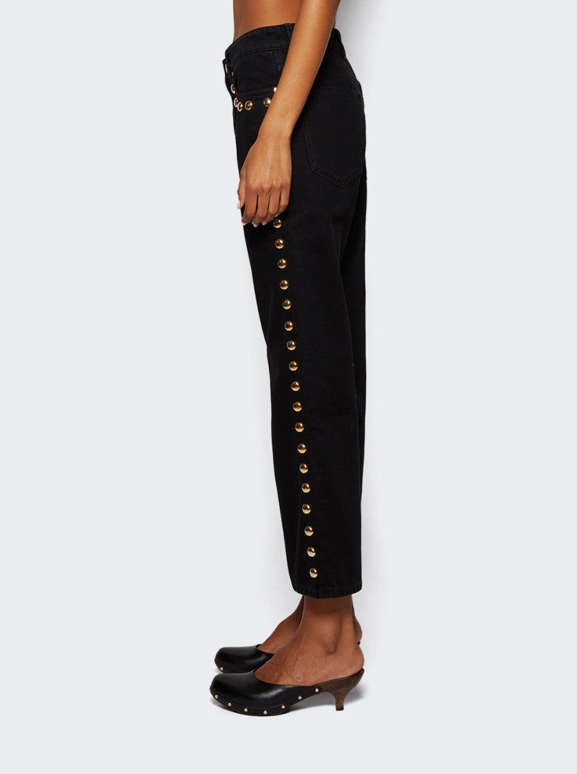 Rabanne Embellished Boyfriend Jeans Black