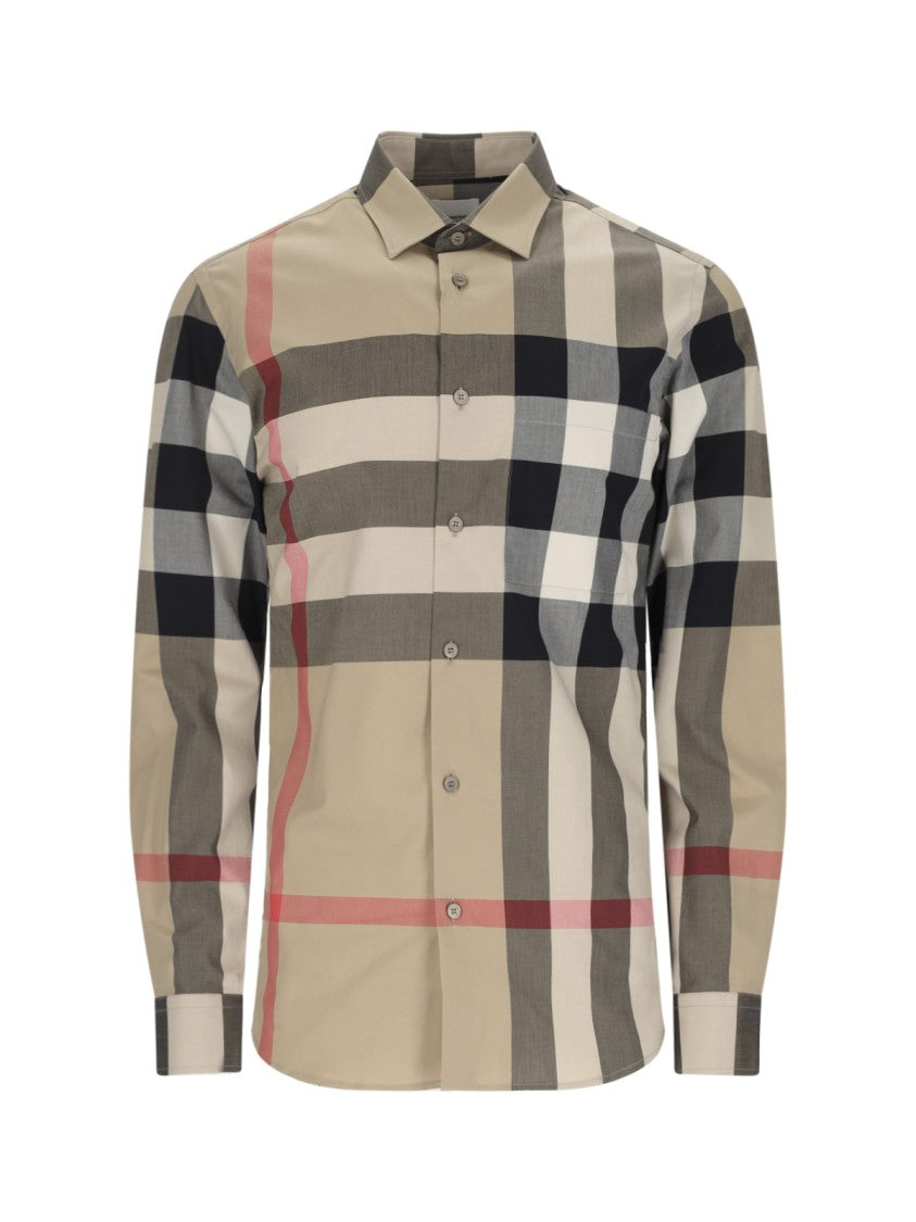 Burberry Check Shirt – Beige