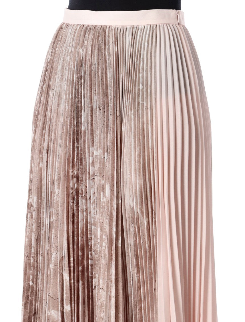 Fabiana Filippi Printed Satin Wide Long Skirt