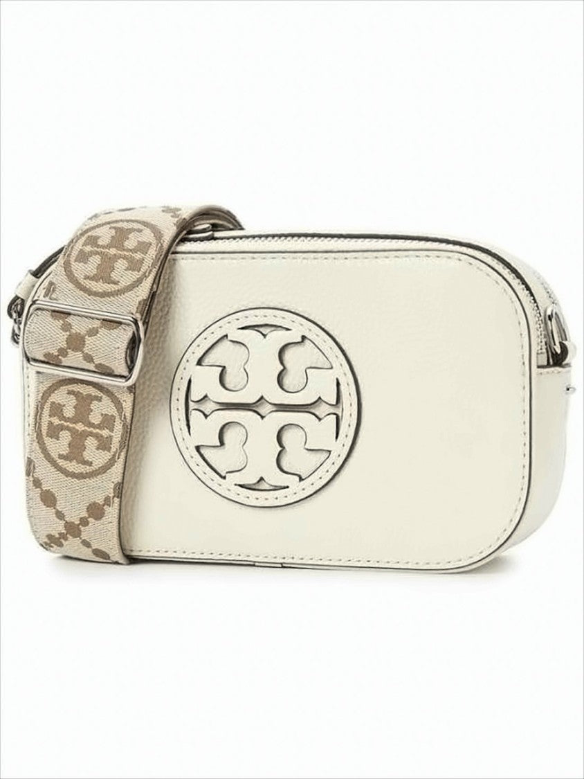 Tory Burch Rectangular White Leather Shoulder Bag
