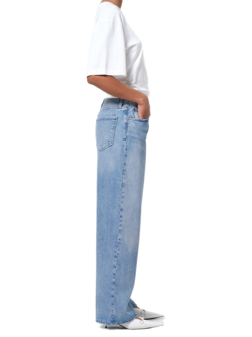 Agolde Baggy Fit Jeans With Medium Rise And Five-Pocket Design