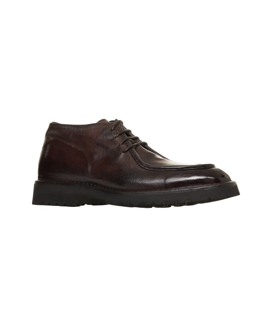 Green George Leather Lace-Up Shoes