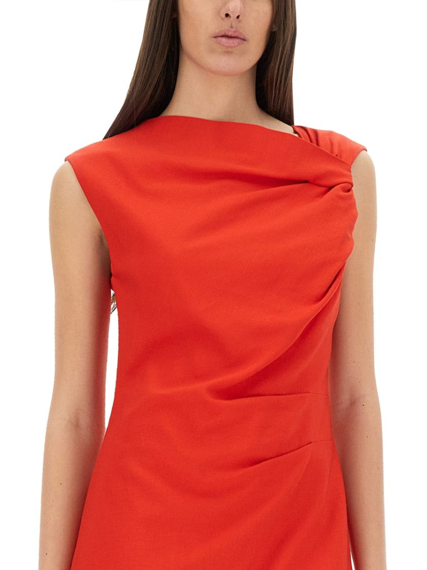 Msgm Draped Slim Fit Mini Dress