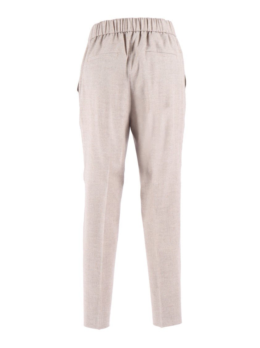 Peserico Relaxed Fit Trousers With Tapered Leg