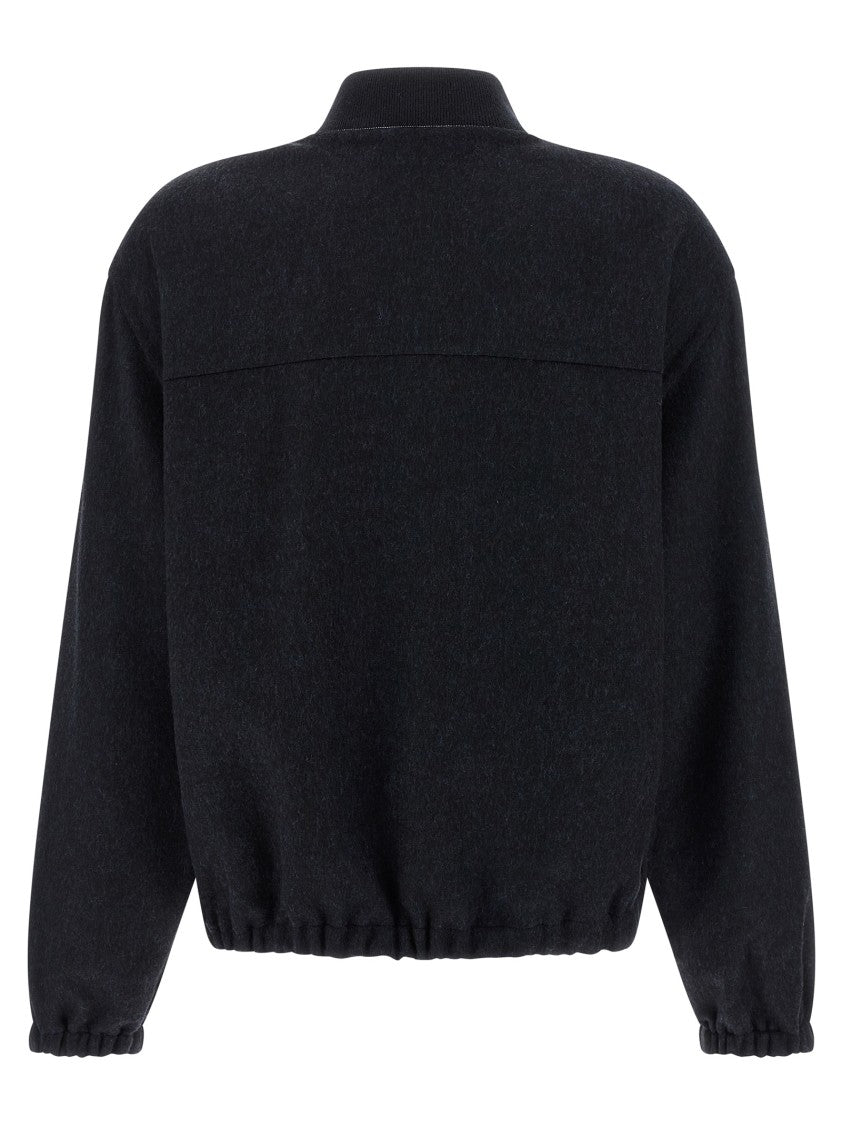 Brunello Cucinelli Shiny Zipper Pull' Bomber Jacket