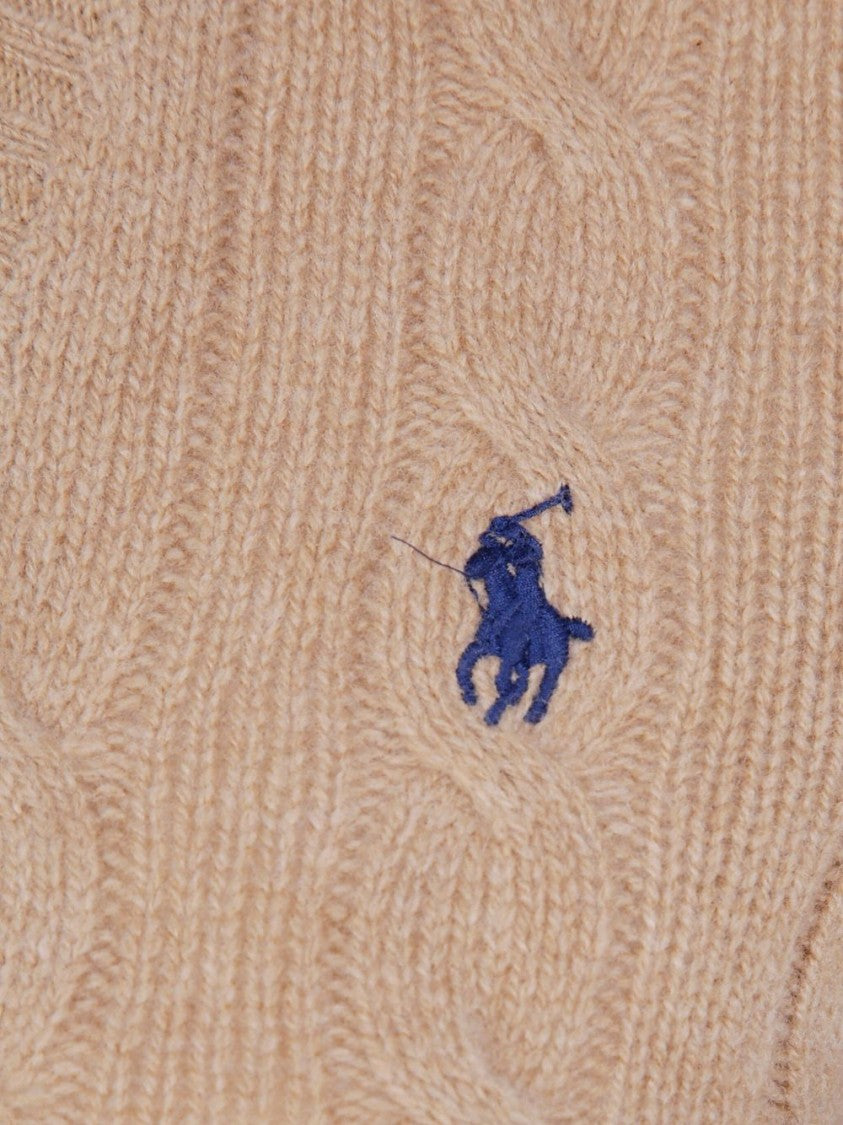 Polo Ralph Lauren Cable Knit Sweater With V-Neckline