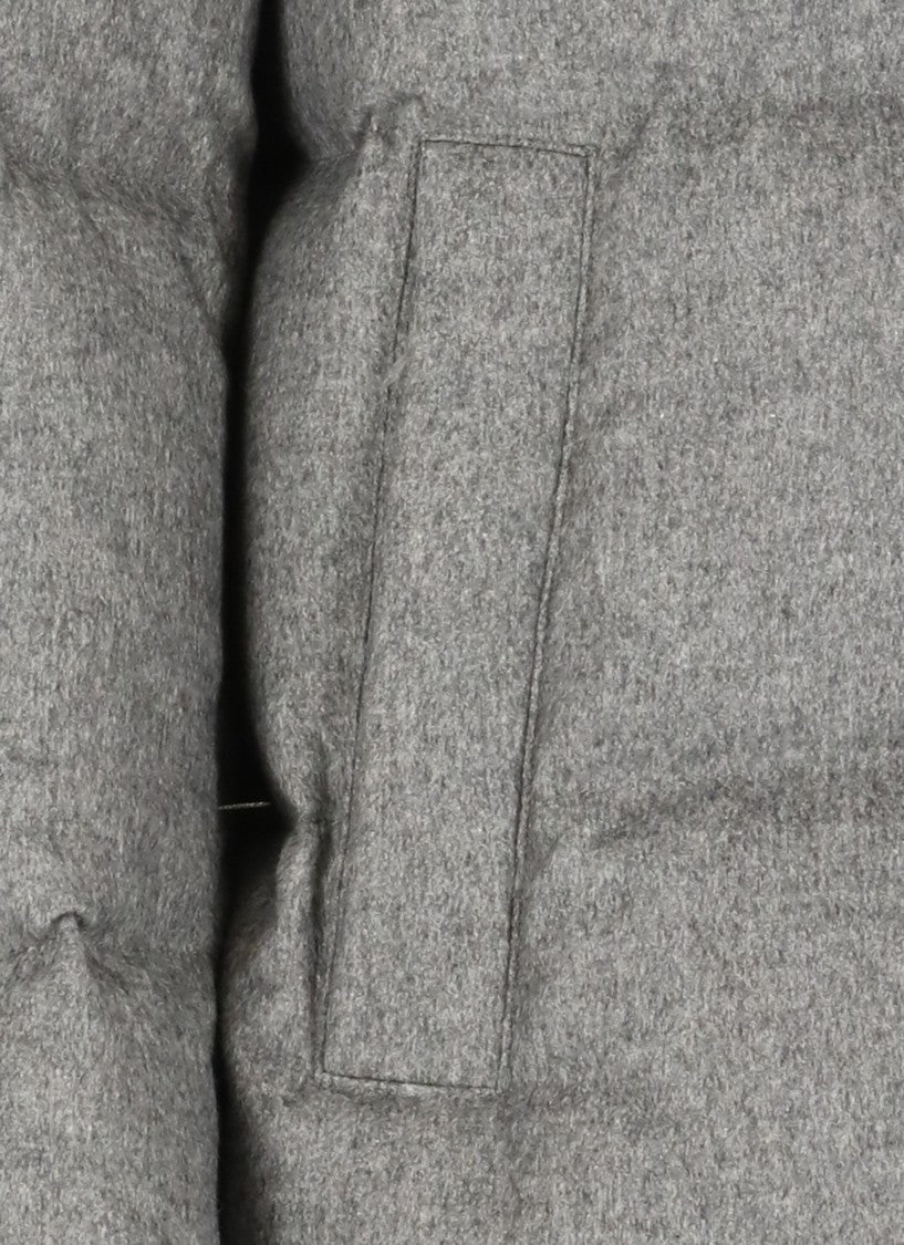 Herno Cashmere And Silk Padded Bomber Jacket
