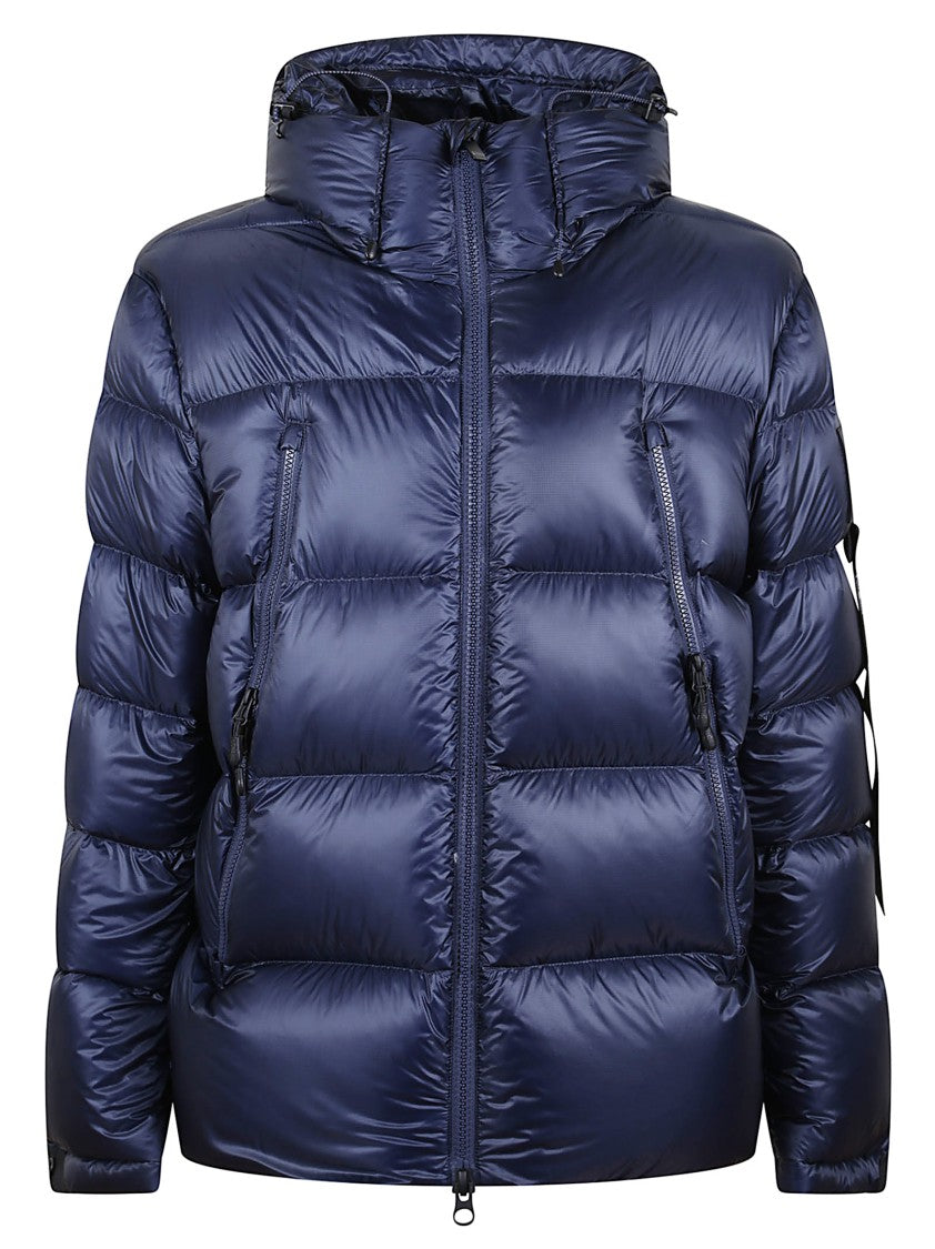 Outhere Quilted Down Jacket With Adjustable Hood And Iconic Patch