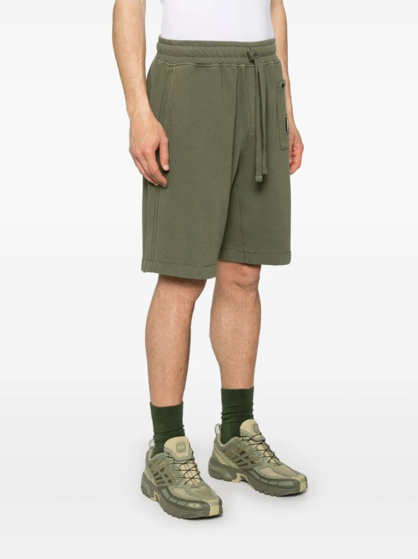 C.P. Company Lens-Detail Fleece Cargo Shorts