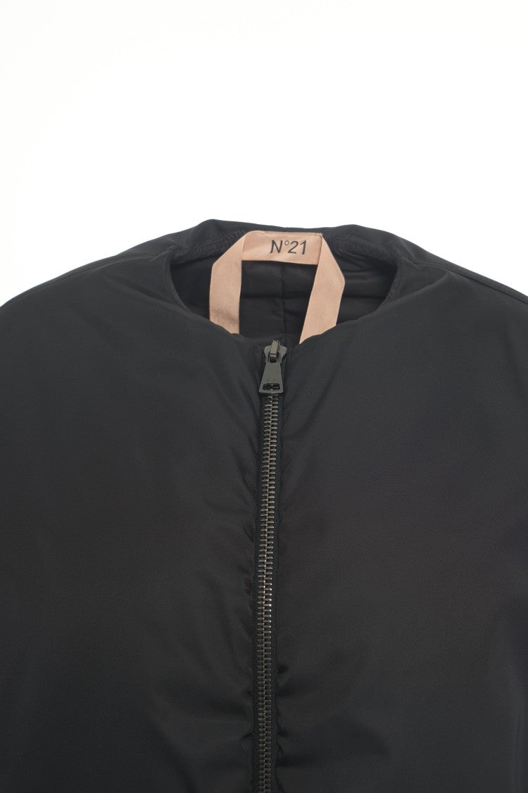 N°21 Oversized Collarless Bomber Jacket