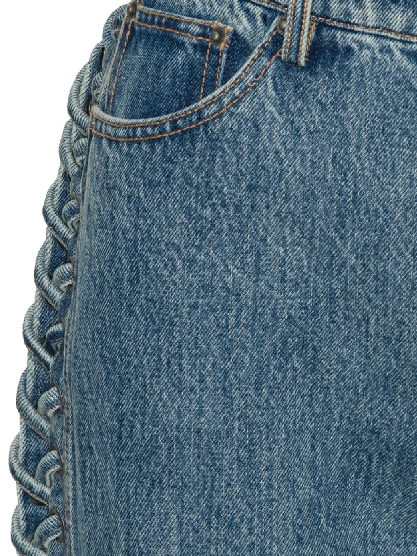 Rotate Laced Straight Leg Jeans