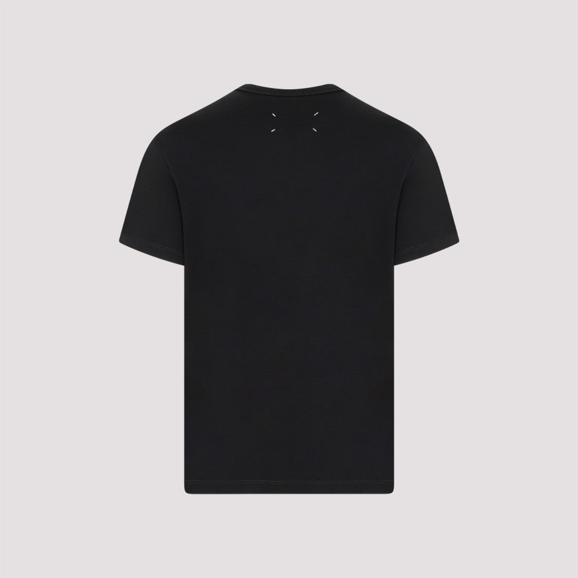 Maison Margiela Black Cotton T-Shirt With Logo