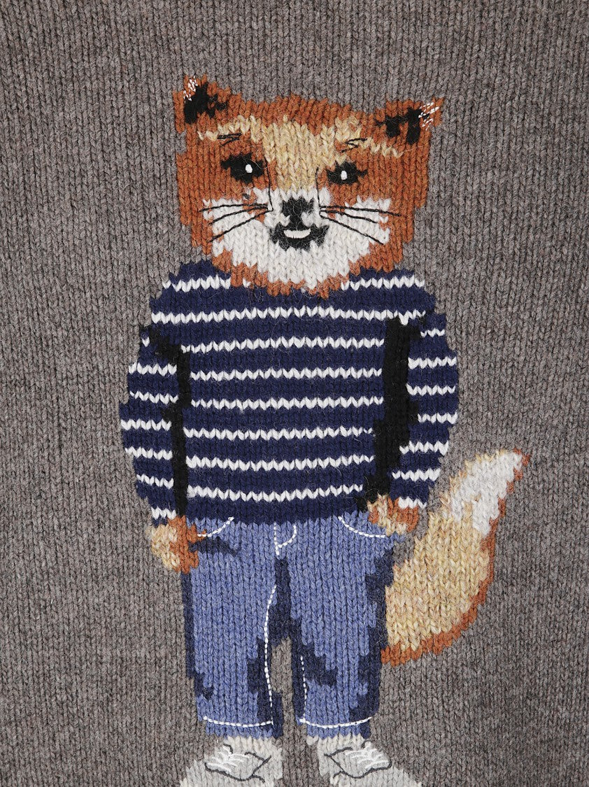 Maison Kitsuné Dressed Fox Intarsia Wool Jumper
