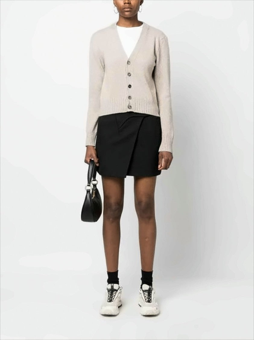 Ami Soft Cashmere And Wool Blend Cardigan