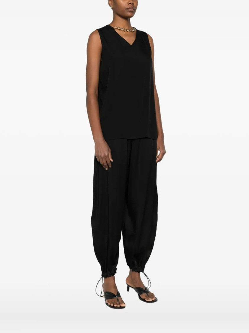 Fabiana Filippi V-Neck Satin Top