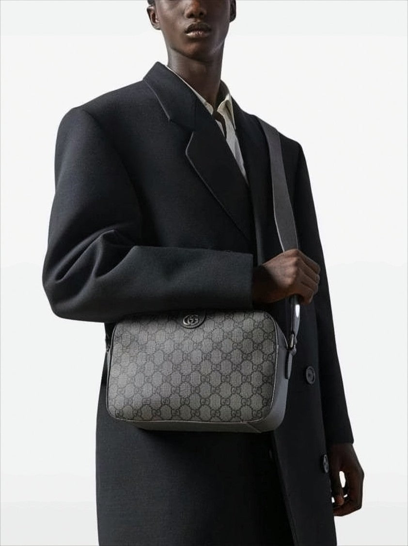 Gucci Rectangular Monogram Canvas Crossbody Bag