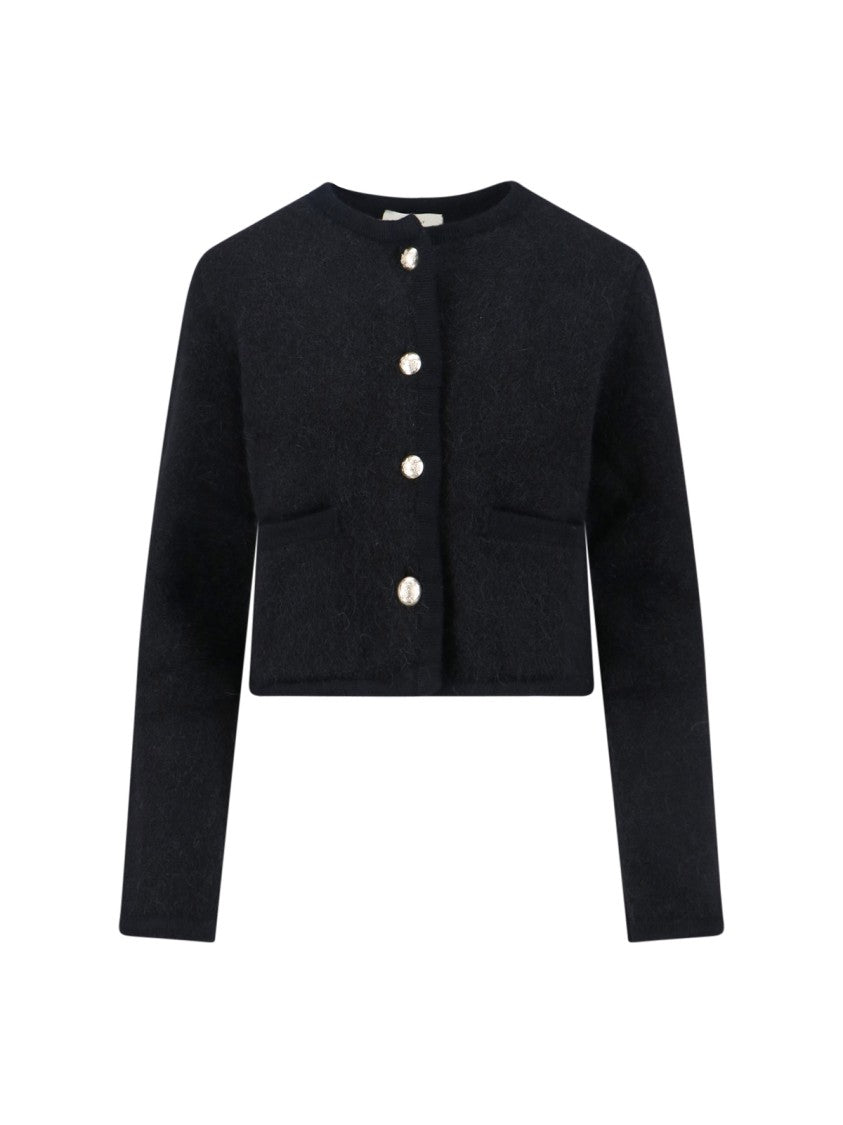 Dunst Alpaca-Blend Cardigan – Black