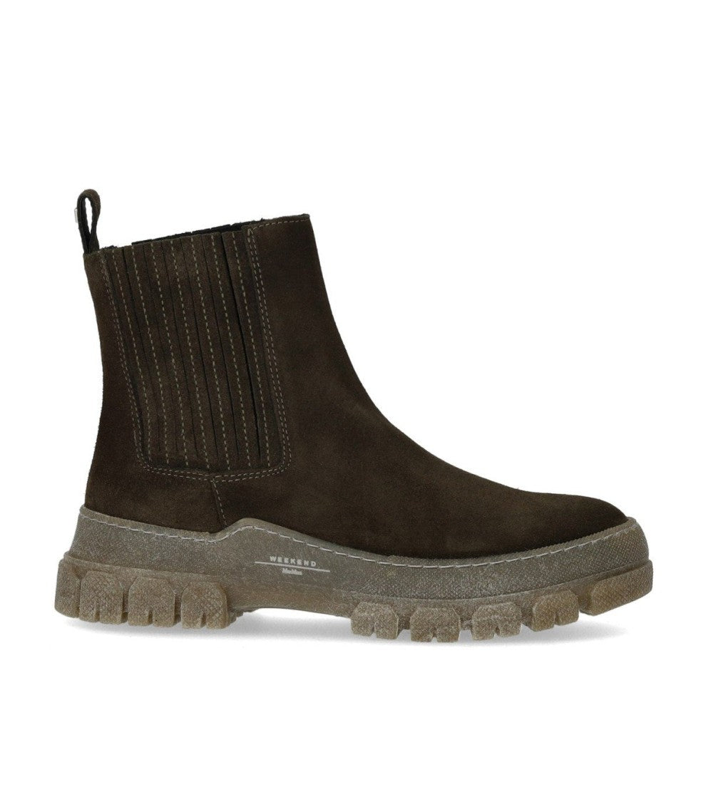 Max Mara Genepi Military Green Chelsea Boot