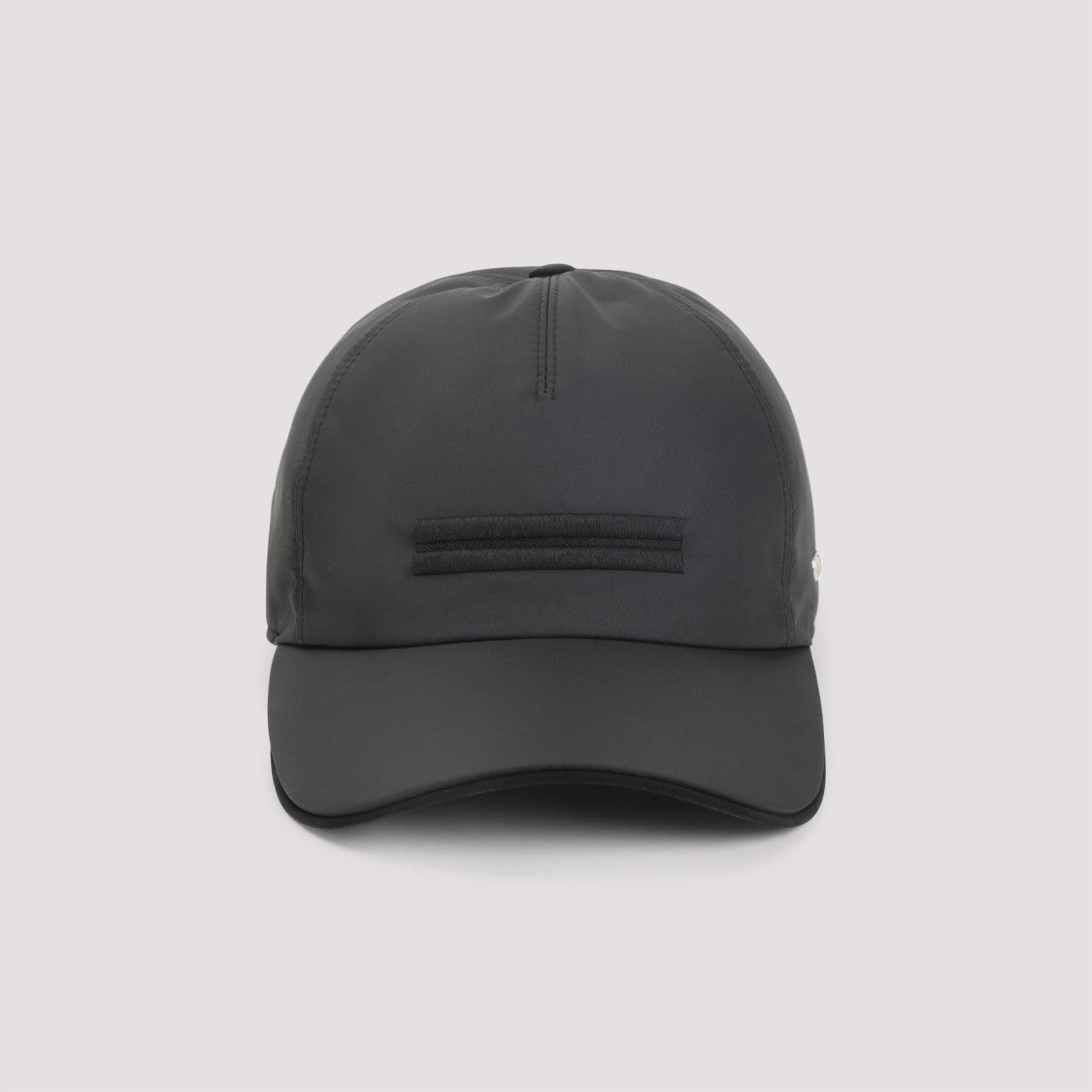 Zegna Black Nylon Baseball Cap