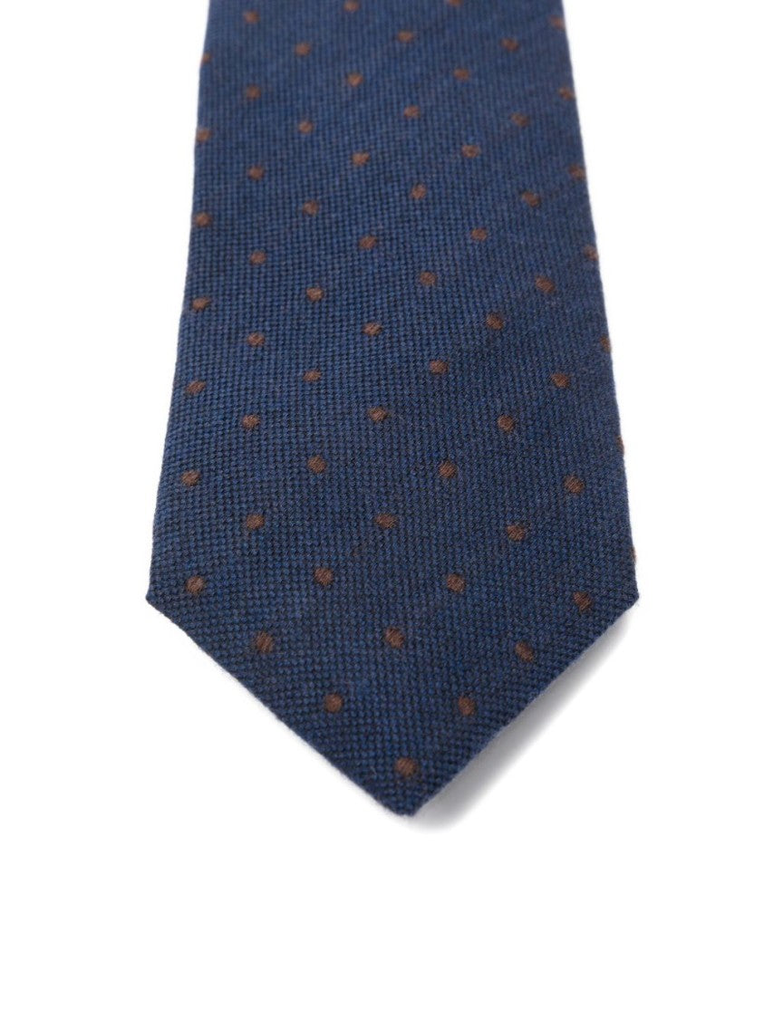 Corneliani Textured Blue Tie With Subtle Pattern