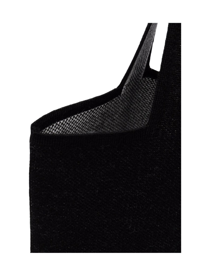 Palm Angels Knit Shopper Logo Tote Bag
