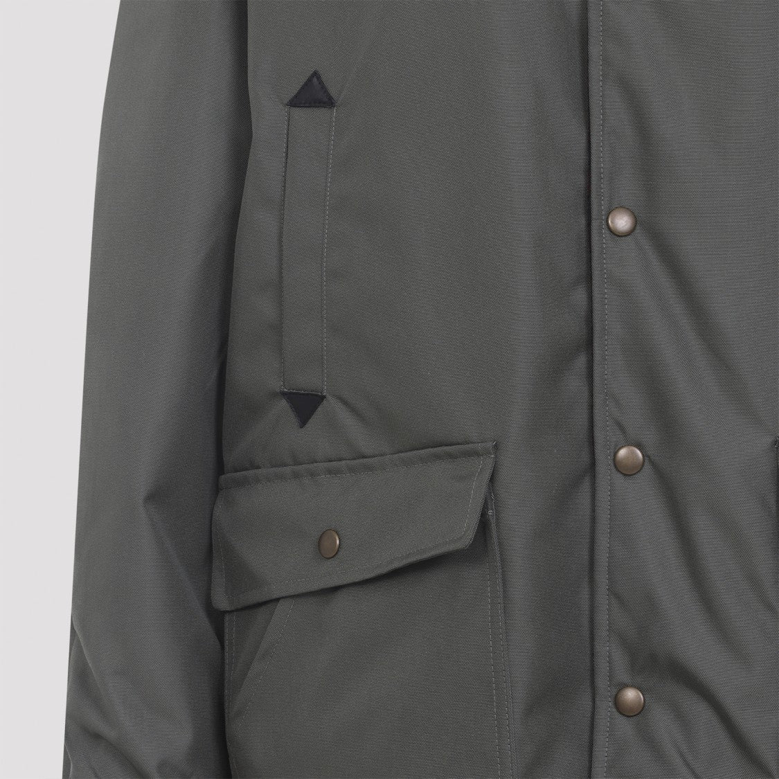 Maison Margiela Grey And Burgundy Polyamide And Wool Jacket