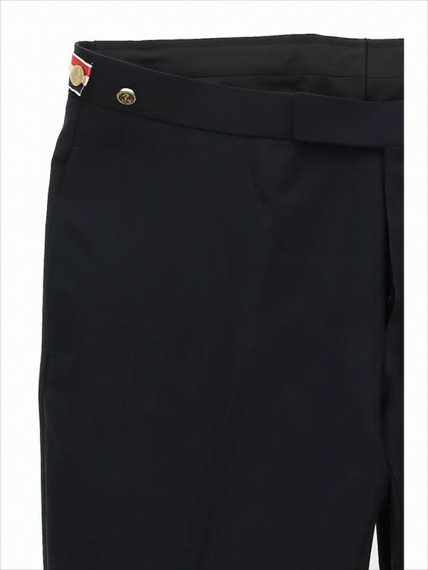 Thom Browne Tailored Slim Fit Wool Suit Pants With Classic Waistband